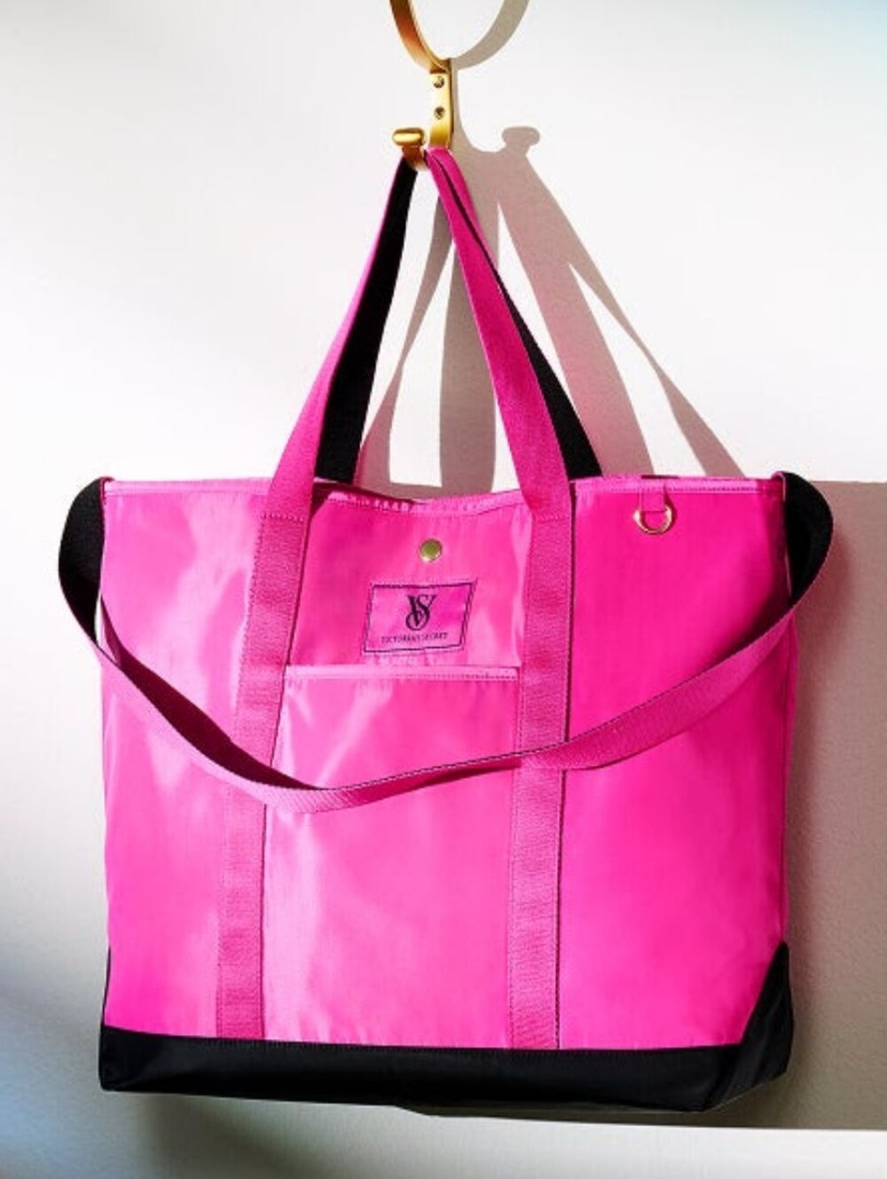 Victoria's Secret Hot Pink and Black Tote Bag